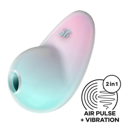 Satisfyer succionador de clítoris con vibración "Pixie Dust" menta/rosa