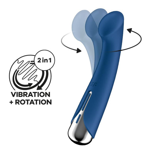 Satisfyer vibrador con rotación "Spinning G-Spot 1" azul