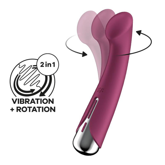 Satisfyer vibrador con rotación "Spinning G-Spot 1" rojo