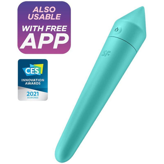 Satisfyer vibrador "Ultra Power Bullet 8" turquesa (con app)
