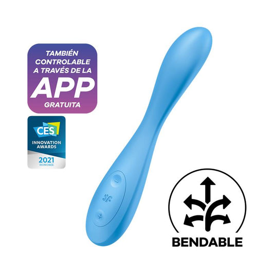 Satisfyer vibrador flexible de punto G con app "G-Spot Flex 4" - Azul