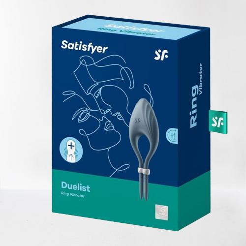 Satisfyer anillo vibrador "Duelist" azul oscuro