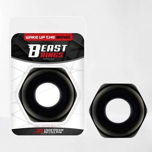 Beast Ring anillo para pene de silicona líquida con diseño hexagonal 2.5 cm