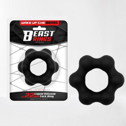 Beast Ring anillo para pene de silicona sólida con diseño 5 bolas 2.2 cm