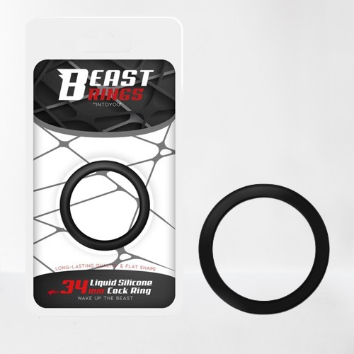 Beast Ring anillo para pene de silicona sólida con diseño plano 3.4 cm