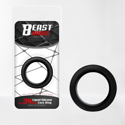 Beast Ring anillo para pene de silicona sólida con diseño plano 3.4 cm