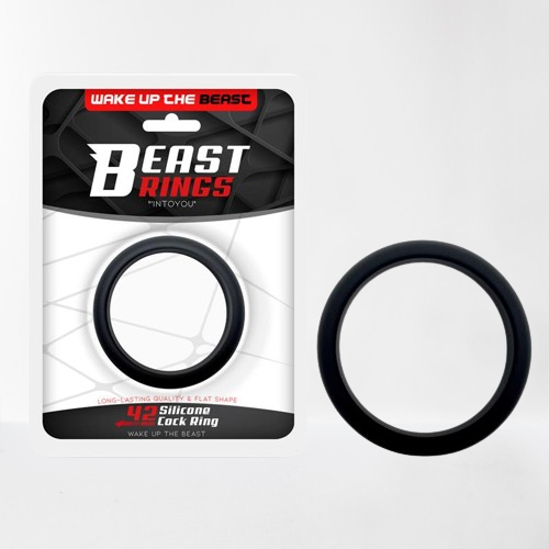 Beast Ring anillo para pene de silicona sólida con diseño plano 4.2 cm