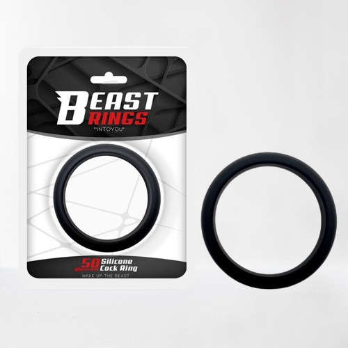 Beast Ring anillo para pene de silicona sólida con diseño plano 5 cm