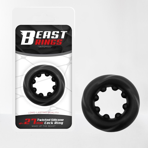 Beast Ring anillo para pene de silicona líquida con diseño twisted 2.7 cm