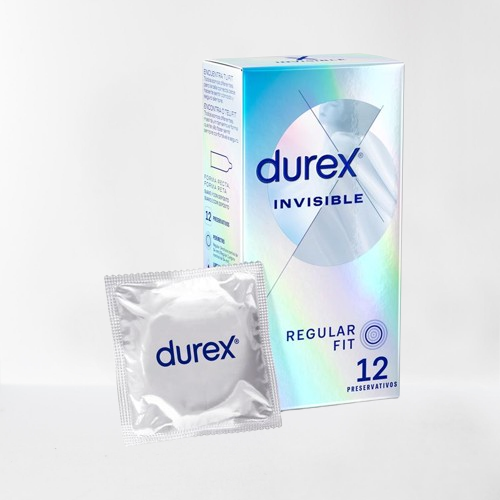 Durex preservativos "Invisible" regular (12u)