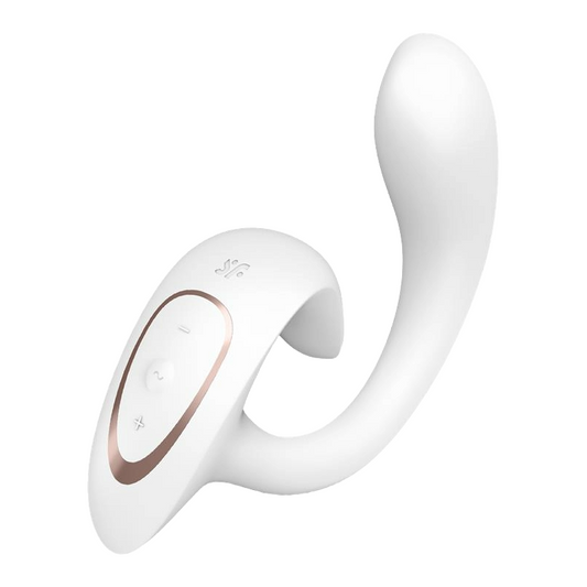 Satisfyer vibrador de conejo para punto G y clítoris "G for Goddess 1" - Blanco