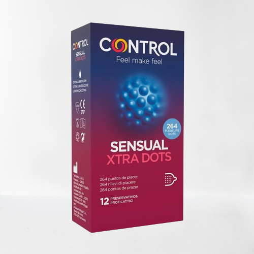 Control preservativos "Sensual xtra dots" regular (12u)