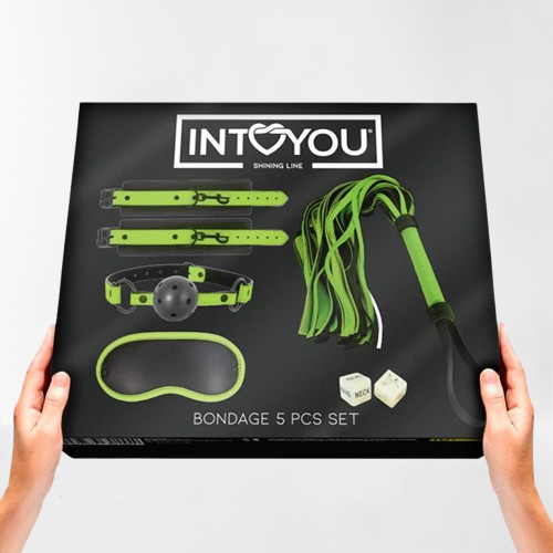 Intoyou "Shining Line" set bondage 5 piezas (brillanen la oscuridad)