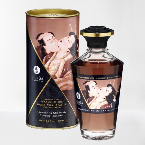 Shunga aceite de masaje premium "efecto calor - chocolate"