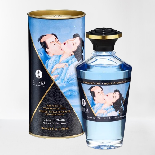 Shunga aceite de masaje premium "efecto calor - coco"