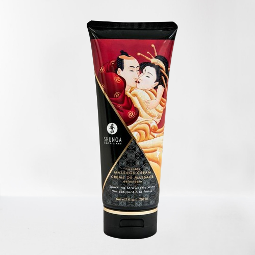Shunga crema de masaje "cava de fresa"