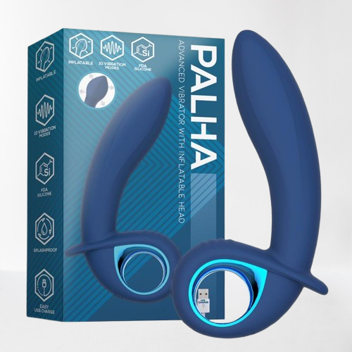 Intoyou plug anal avanzado con vibración y función de inflado "Palha"