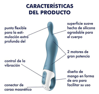 Satisfyer vibrador estimulador Punto A "A-Mazing 1" azul