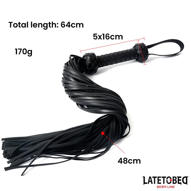 LateToBed "BDSM Line" flogger trenzado 64.5 cm