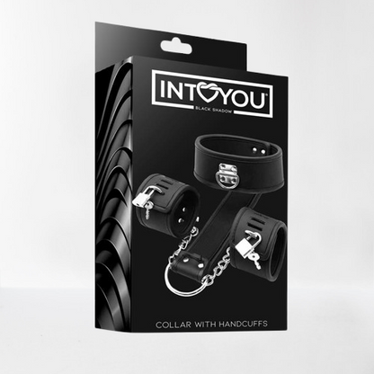 Intoyou "Black Shadow" collar con esposas para muñecas