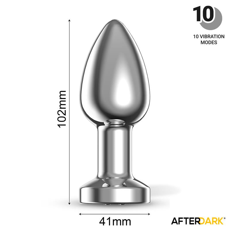 LateToBed Afterdark plug anal con vibración "Dimpor" talla L cromado
