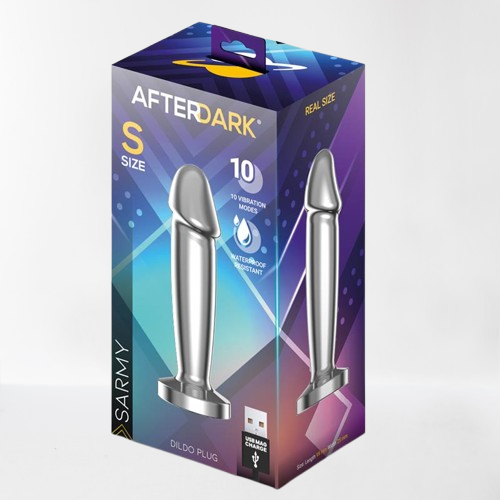 LateToBed Afterdark plug anal con vibración "Sarmy" talla S cromado