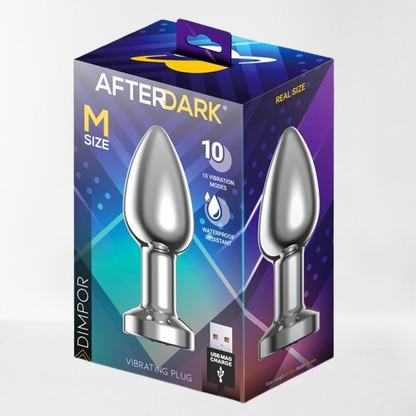 LateToBed Afterdark plug anal con vibración "Dimpor" talla M cromado