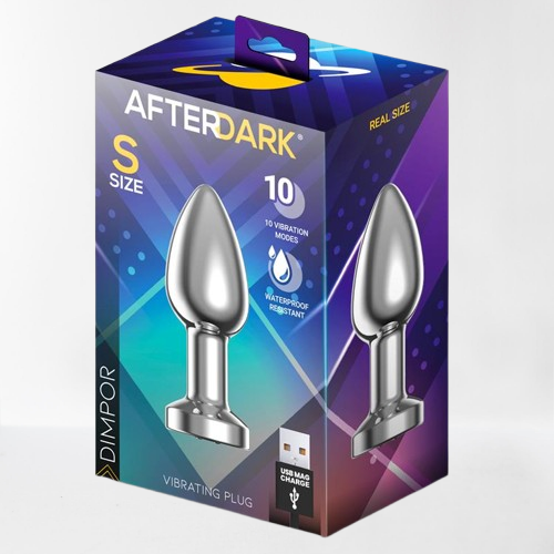 LateToBed Afterdark plug anal con vibración "Dimpor" talla S cromado