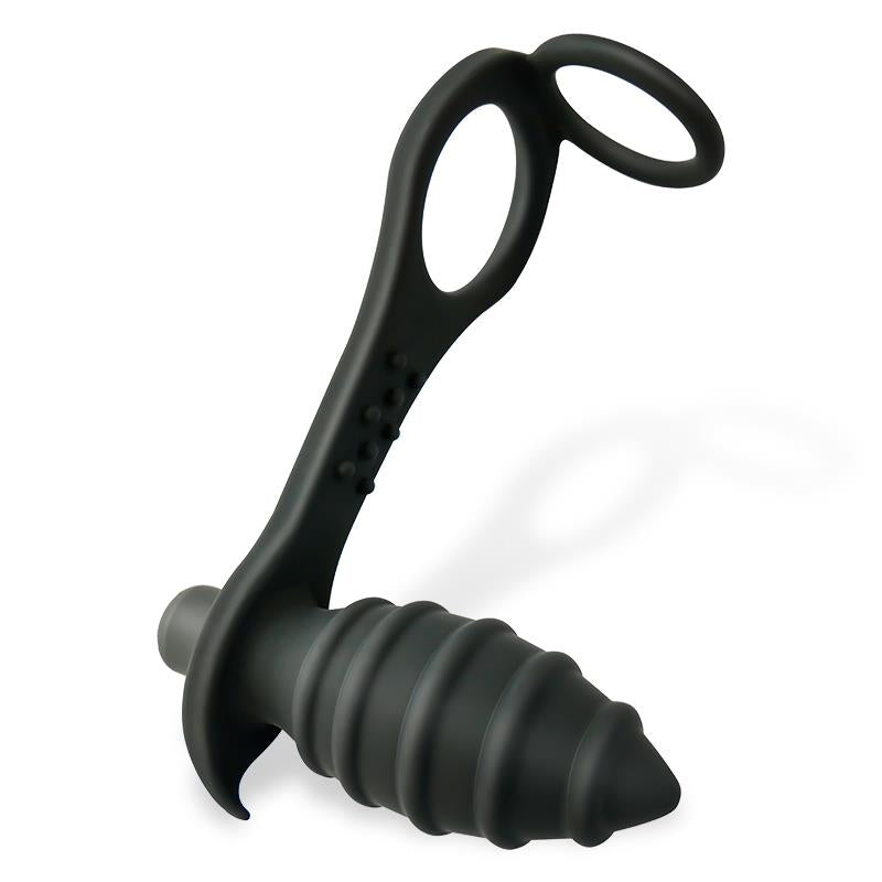 LateToBed Afterdark plug anal con vibración y anillo para pene y testículos "Aksten"