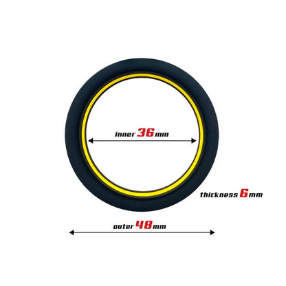 Beast Ring anillo para pene de silicona sólida con diseño plano 3.6 cm amarillo y negro