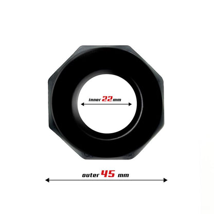 Beast Ring anillo para pene súper flexible con diseño poligonal 2.2 cm negro