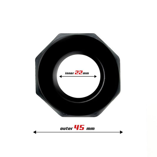 Beast Ring anillo para pene súper flexible con diseño poligonal 2.2 cm negro