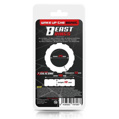 Beast Ring anillo para  pene de silicona líquida con diseño poligonal 2.4 cm