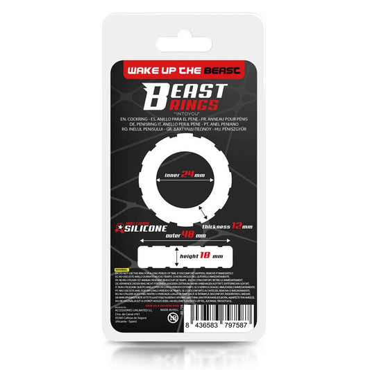 Beast Ring anillo para  pene de silicona líquida con diseño poligonal 2.4 cm