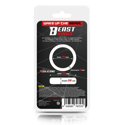 Beast Ring anillo para pene de silicona sólida con diseño plano 3.4 cm