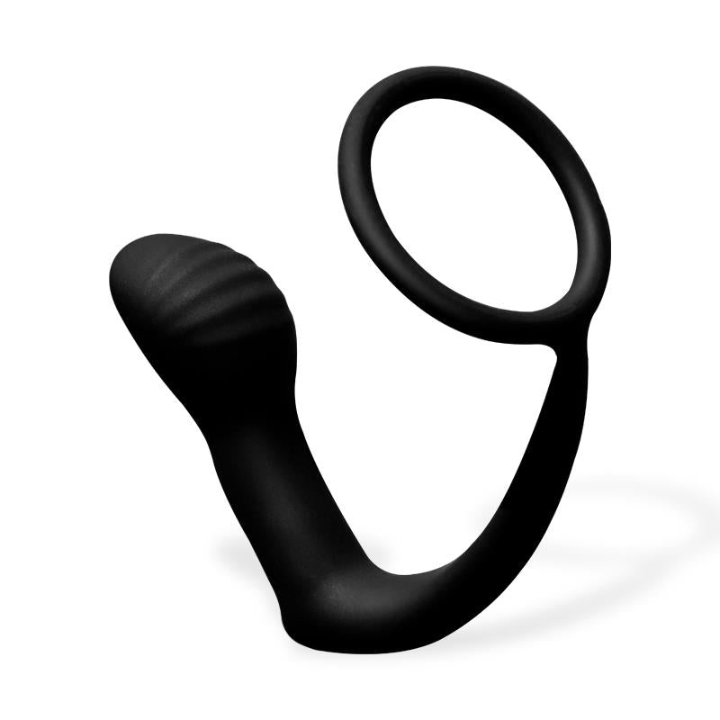 LateToBed Afterdark plug anal con vibración y anillo para pene "Carnelian"