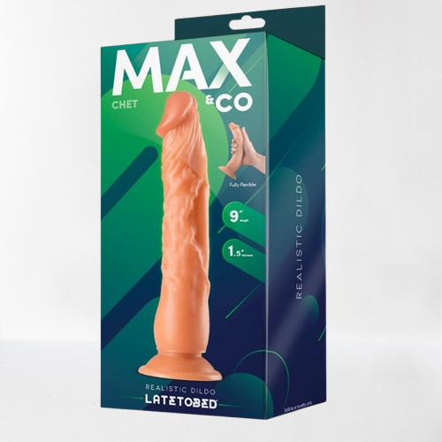 LateToBed Max & Co dildo realista con testículos "Chet" 23 cm