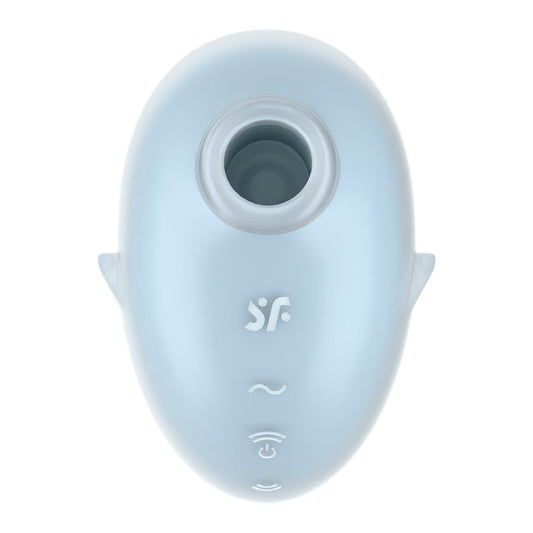Satisfyer succionador de clítoris con vibración "Cutie Ghost" - Azul claro