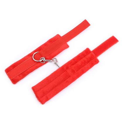 Intoyou "Fetish Line" esposas de tela con velcro para muñecas con pelo rojo