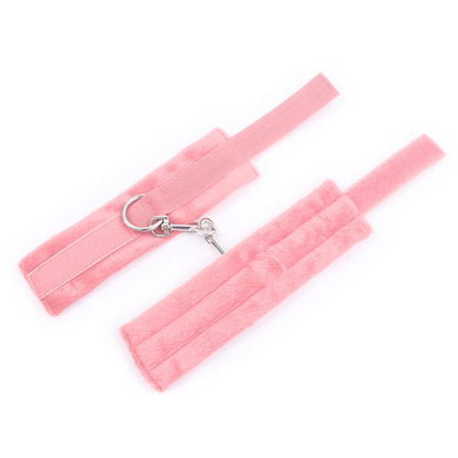 Intoyou "Fetish Line" esposas de tela con velcro para muñecas con pelo rosa