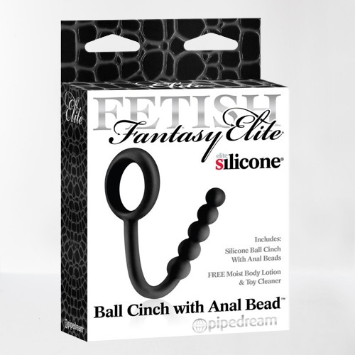 Fetish Fantasy "Elite edition" anillo para pene con perlas anales negro