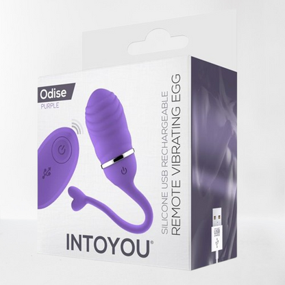 Intoyou huevo vibrador con control remoto "Odise" púrpura