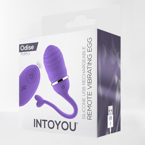 Intoyou huevo vibrador con control remoto "Odise" púrpura
