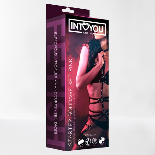 Intoyou "BDSM Line" set bondage 4 piezas rosa