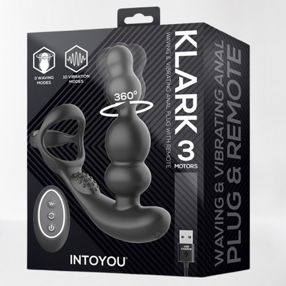 Intoyou plug anal oscilante con vibración "Klark"