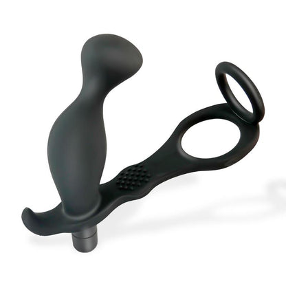 LateToBed Afterdark plug anal con vibración y anillo para pene "Larimar"