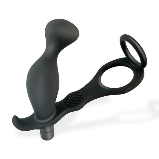 LateToBed Afterdark plug anal con vibración y anillo para pene "Larimar"