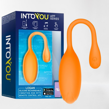 Intoyou huevo vibrador "Logan" naranja (con app)