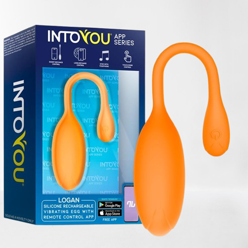 Intoyou huevo vibrador "Logan" naranja (con app)