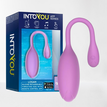 Intoyou huevo vibrador "Logan" púrpura (con app)